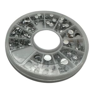 Nail Art Rondell Strass - Crystal Clear verschieden Größen